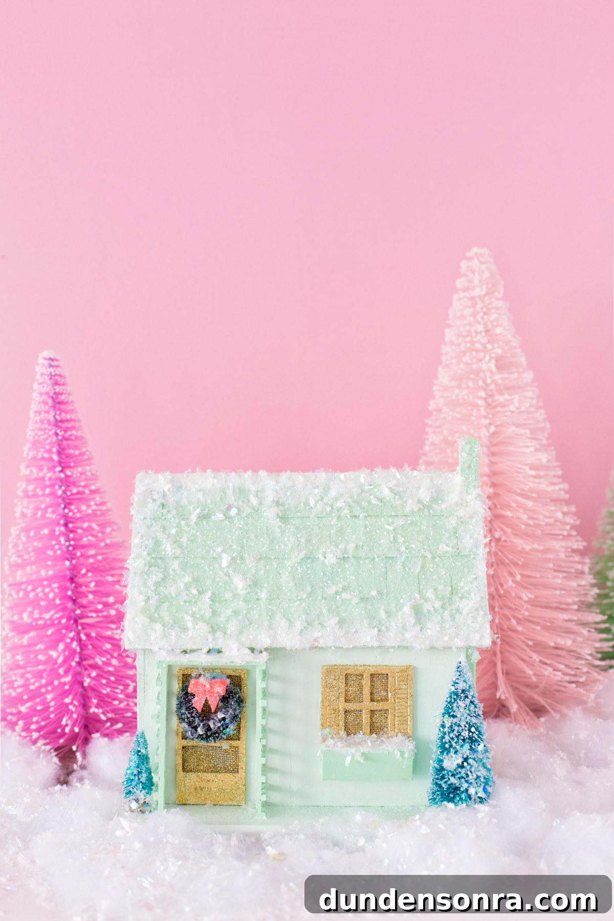DIY Colorful Christmas Village