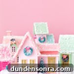 DIY Colorful Christmas Village
