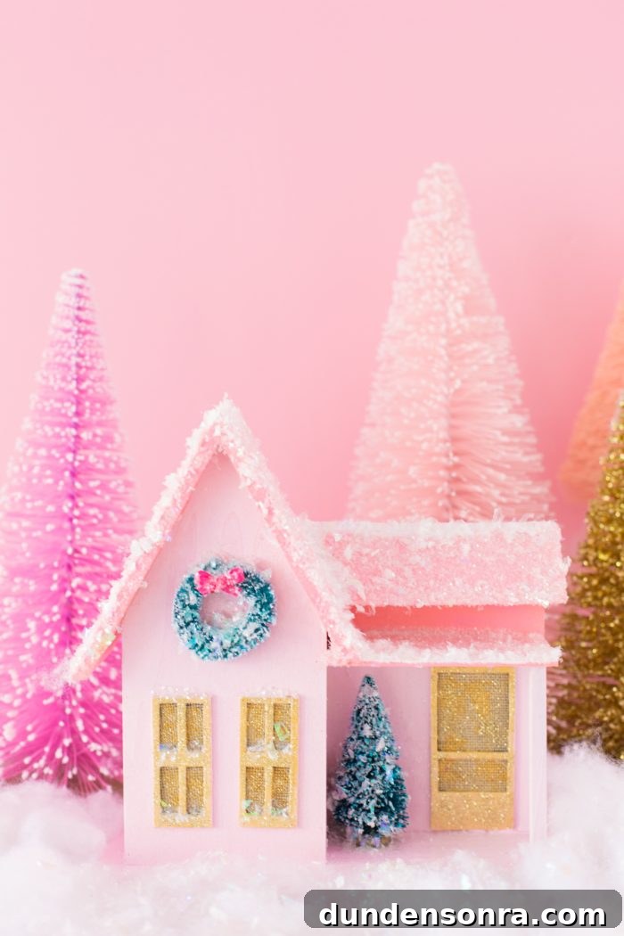 DIY Colorful Christmas Village