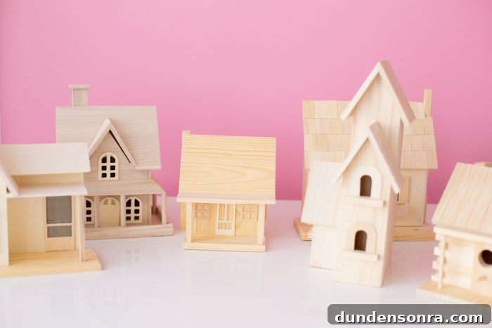 DIY Colorful Christmas Village