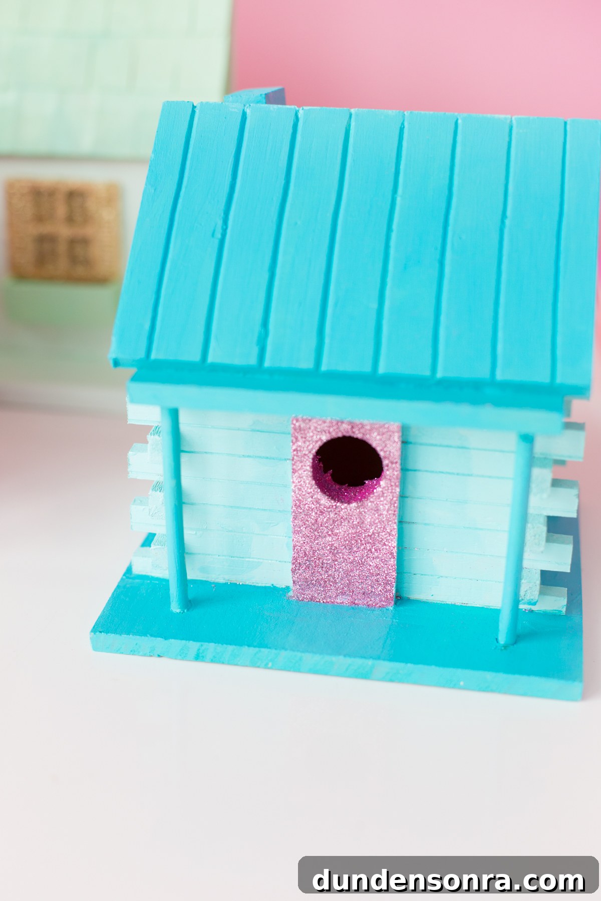DIY Colorful Christmas Village