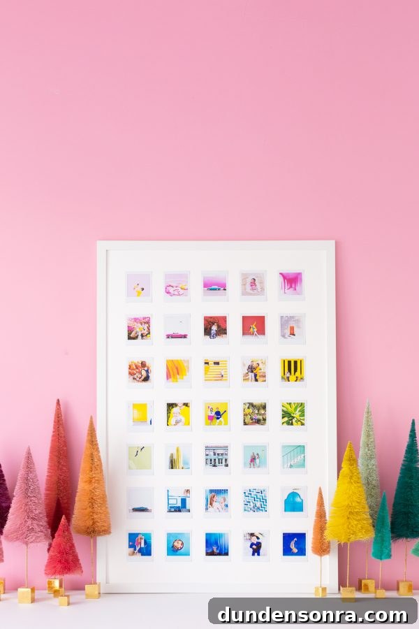 DIY Rainbow Photo Collage Using Instax Square Photos 2 A photo collage