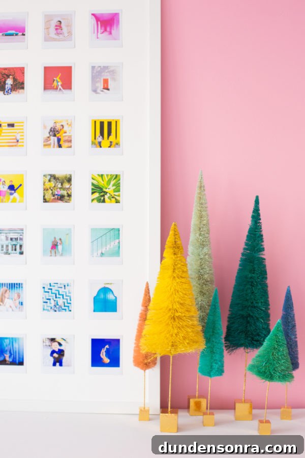 DIY Rainbow Photo Collage Using Instax Square Photos 12 Collage and decor