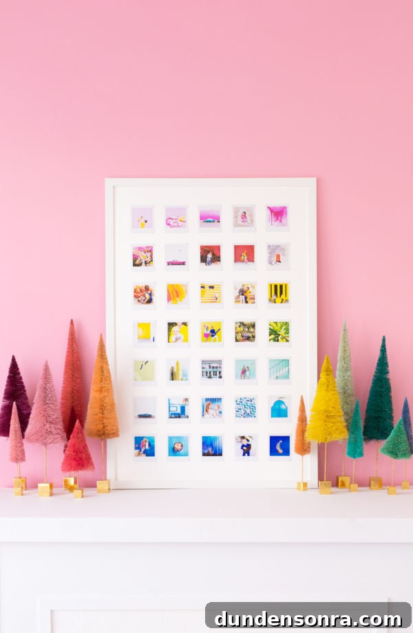 DIY Rainbow Photo Collage Using Instax Square Photos 13 A photo collage