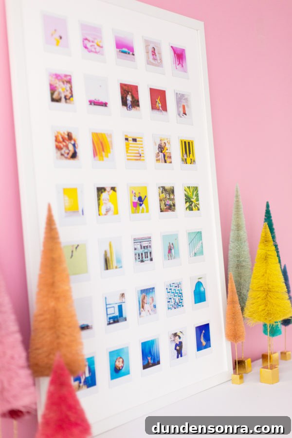 DIY Rainbow Photo Collage Using Instax Square Photos 3 A photo collage