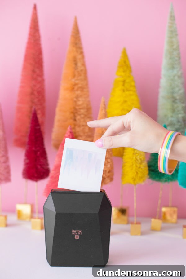 DIY Rainbow Photo Collage Using Instax Square Photos 5 A polaroid