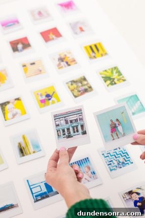 DIY Rainbow Photo Collage Using Instax Square Photos 6 Collage