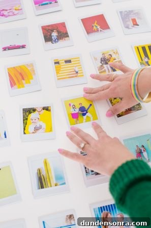DIY Rainbow Photo Collage Using Instax Square Photos 8 Collage