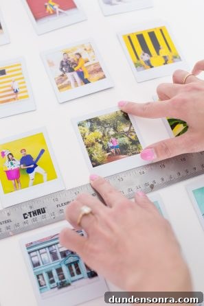 DIY Rainbow Photo Collage Using Instax Square Photos 9 Collage