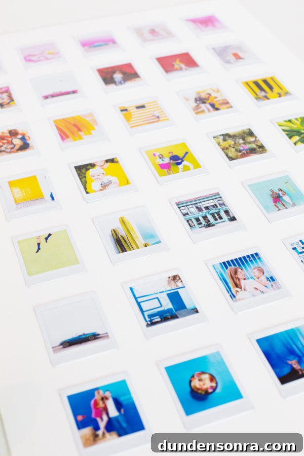 DIY Rainbow Photo Collage Using Instax Square Photos 10 Collage and Rainbow