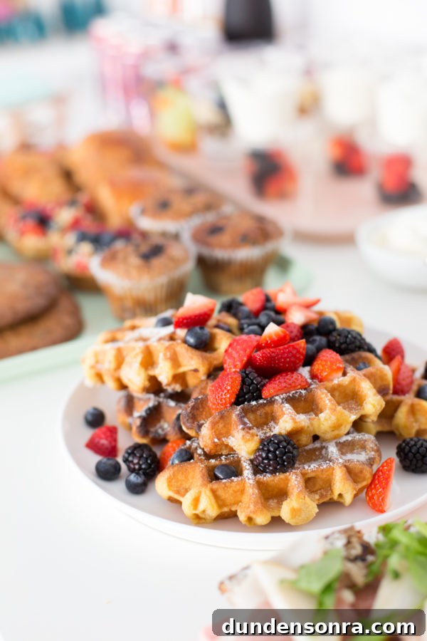 Crafty Christmas Brunch Ideas: Festive Recipes & DIY Decor 10 Waffles on a plate