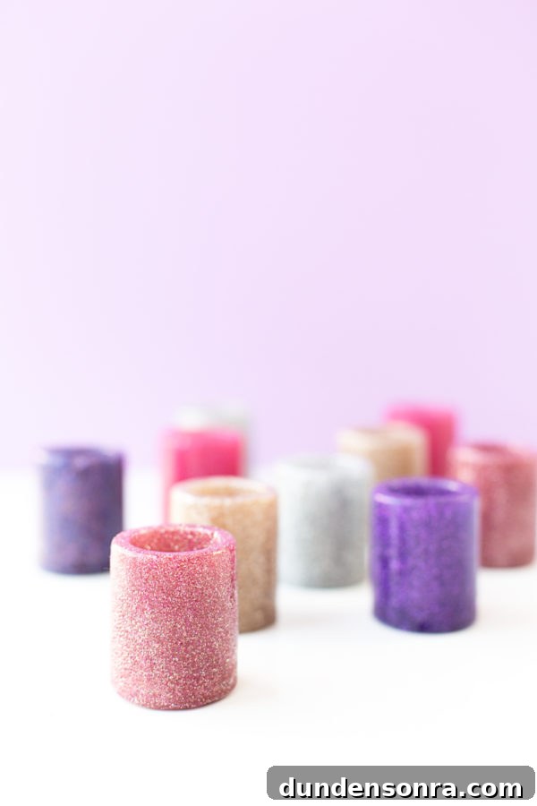 Glitter shot glasses