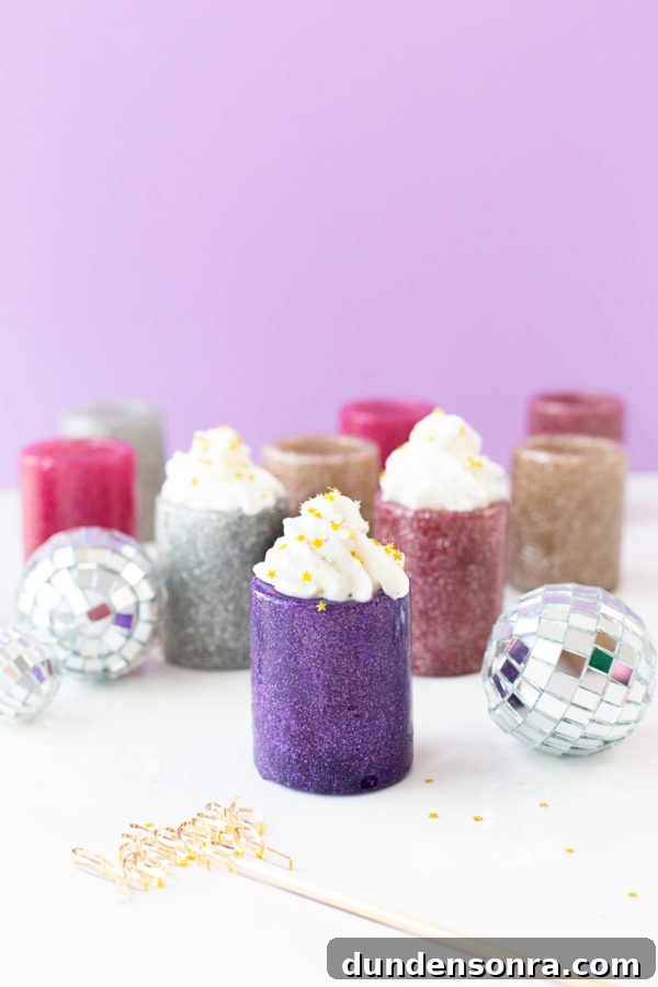 How to Make Sparkling Glitter Shot Glasses at Home 8 Shot glasses with whip cream