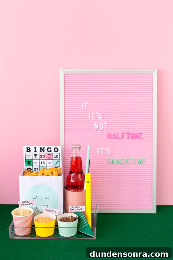 Game-Day Personal Snack Boxes: DIY Ideas for Every Fan 3 Pink board with writing