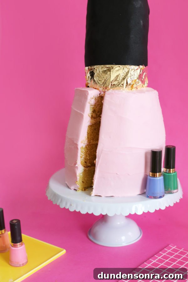 How to Make a Nail Polish Cake: DIY Step-by-Step Guide 4 Pink cake