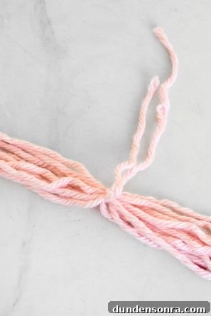Pink yarn