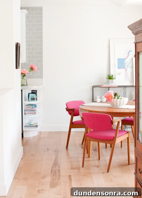 A dining room table