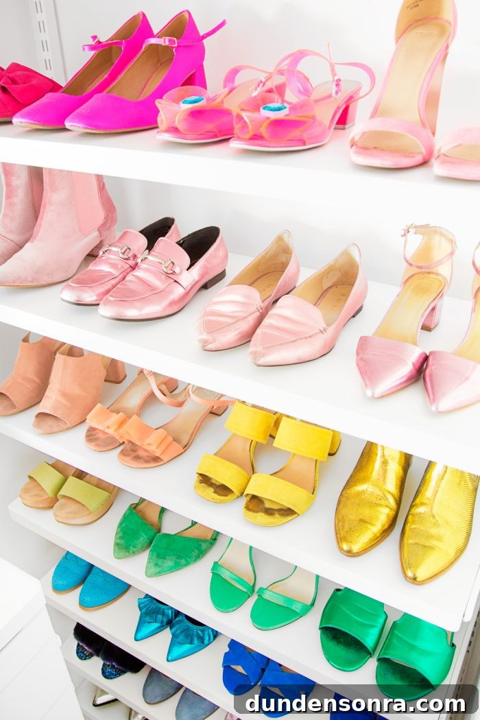 Closet Laundry Room Reveal and Clever Space-Saving Ideas 12 Shoes on a shelf