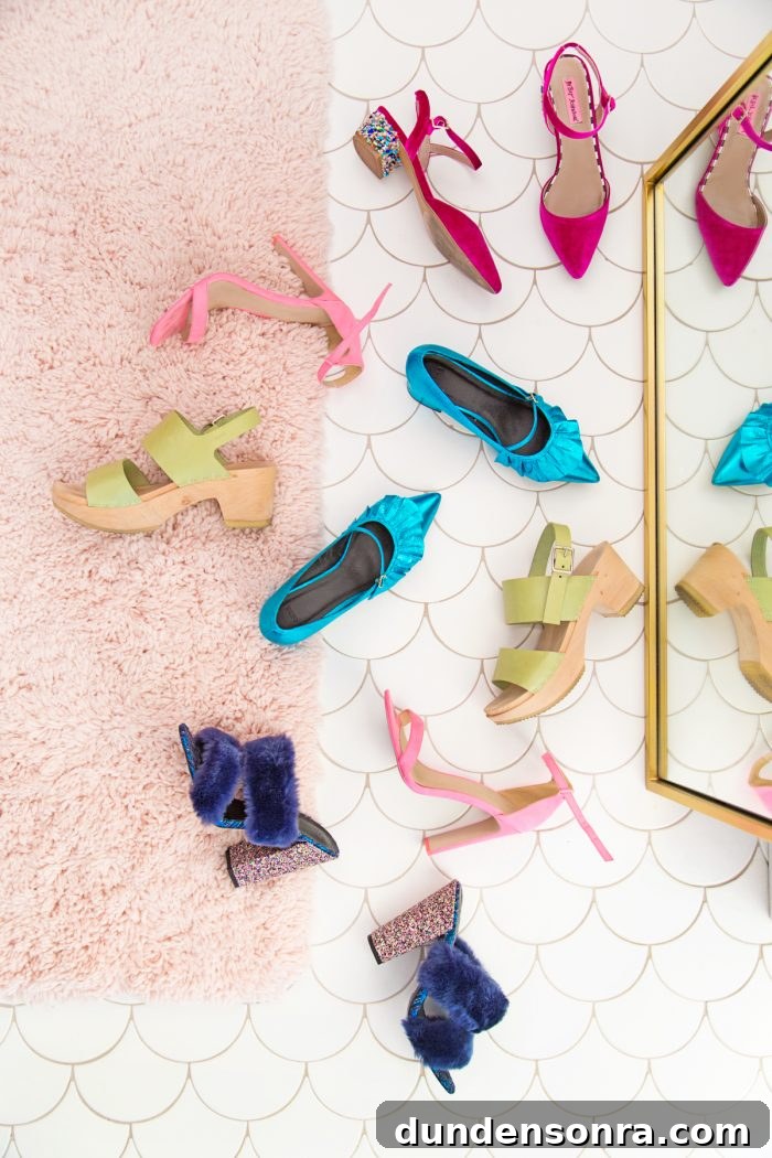 Closet Laundry Room Reveal and Clever Space-Saving Ideas 15 Shoes on the floor