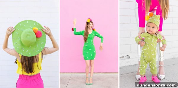 Behind the Scenes: Crafting Our Cactus Clutch Handbag 3 Someone dressed as a cactus