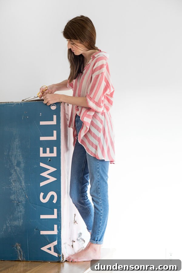A person holding a box