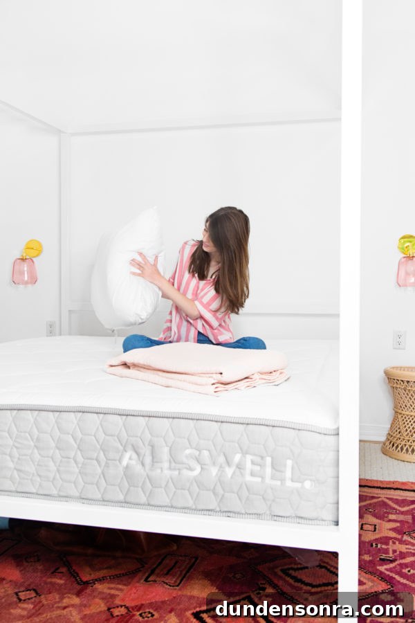 Someone holding a pillow