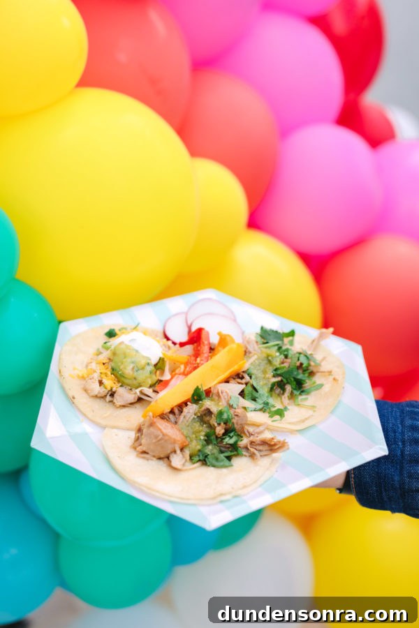 Arlo’s To Infinity and Beyond First Birthday Party Ideas 17 Tacos on a plate