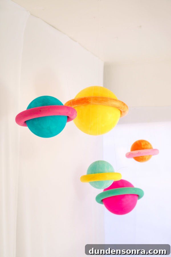 Arlo’s To Infinity and Beyond First Birthday Party Ideas 5 DIY Planets | To Infinity and Beyond First Birthday Party