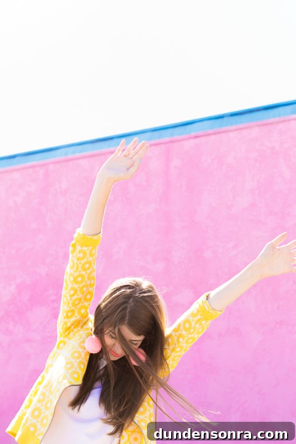 Someone with their hands up