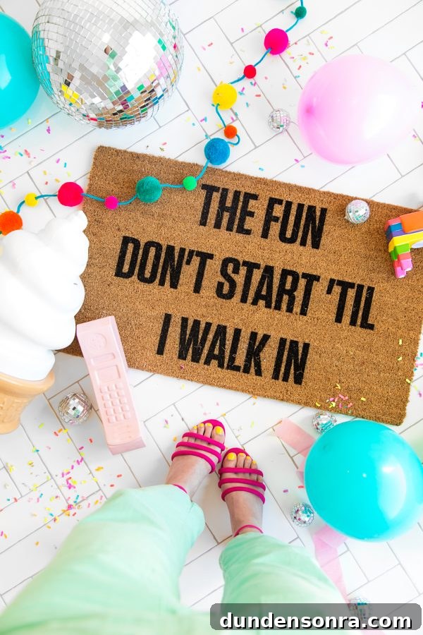 New Doormat Collection: Unique Welcome Mats from Our Collaboration 2 A welcome mat and balloons