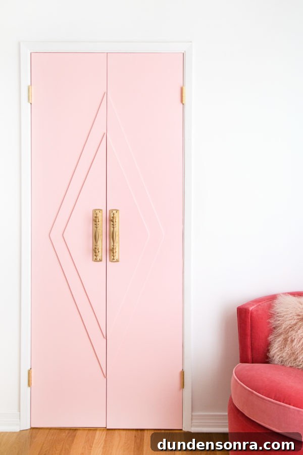 DIY Guide: Transform a Pink Closet with French Doors 3 Pink door