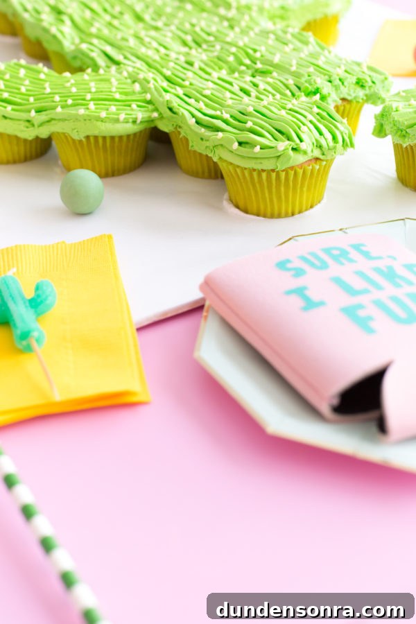 Napkin and cupcakes