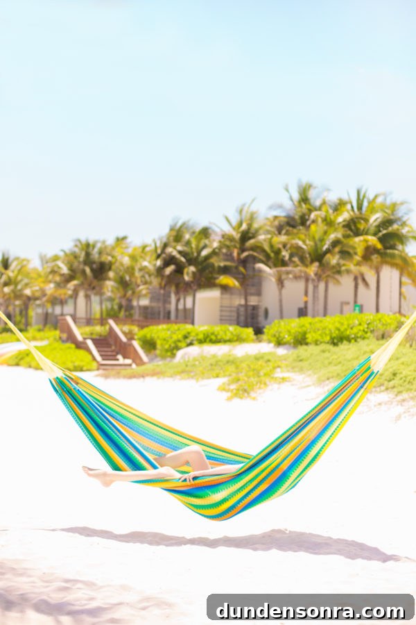 A colorful hammock 