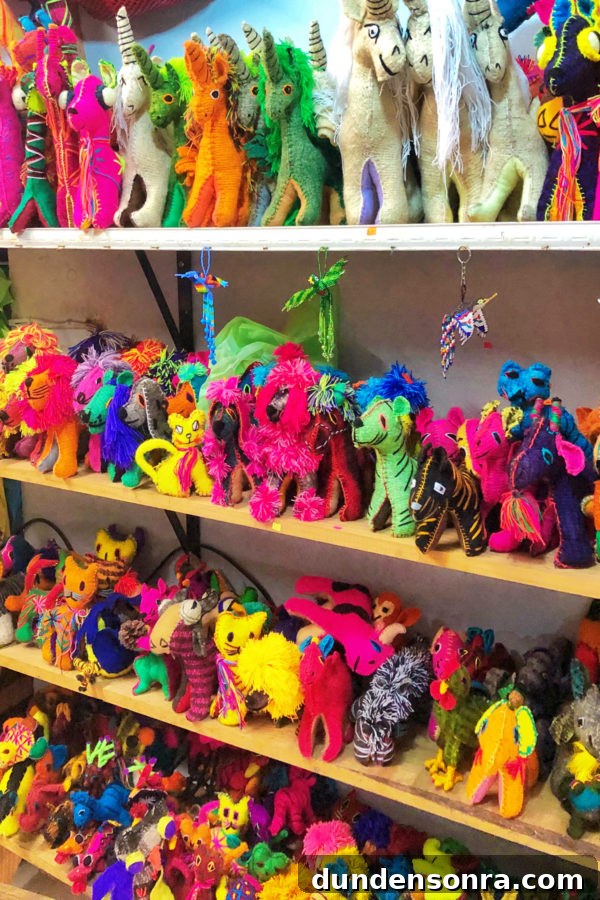 Colorful stuffed animals