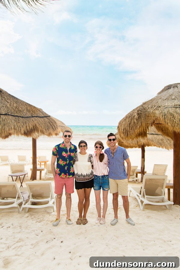 A group of people that are set up on a beach