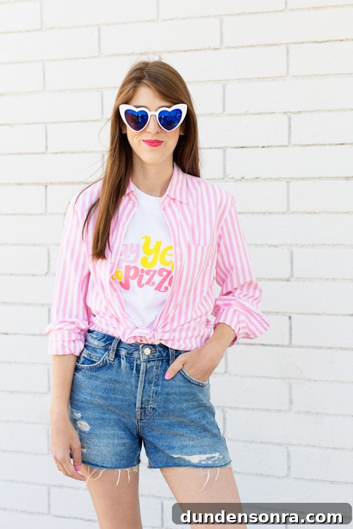 Open Front Tie Over Tee