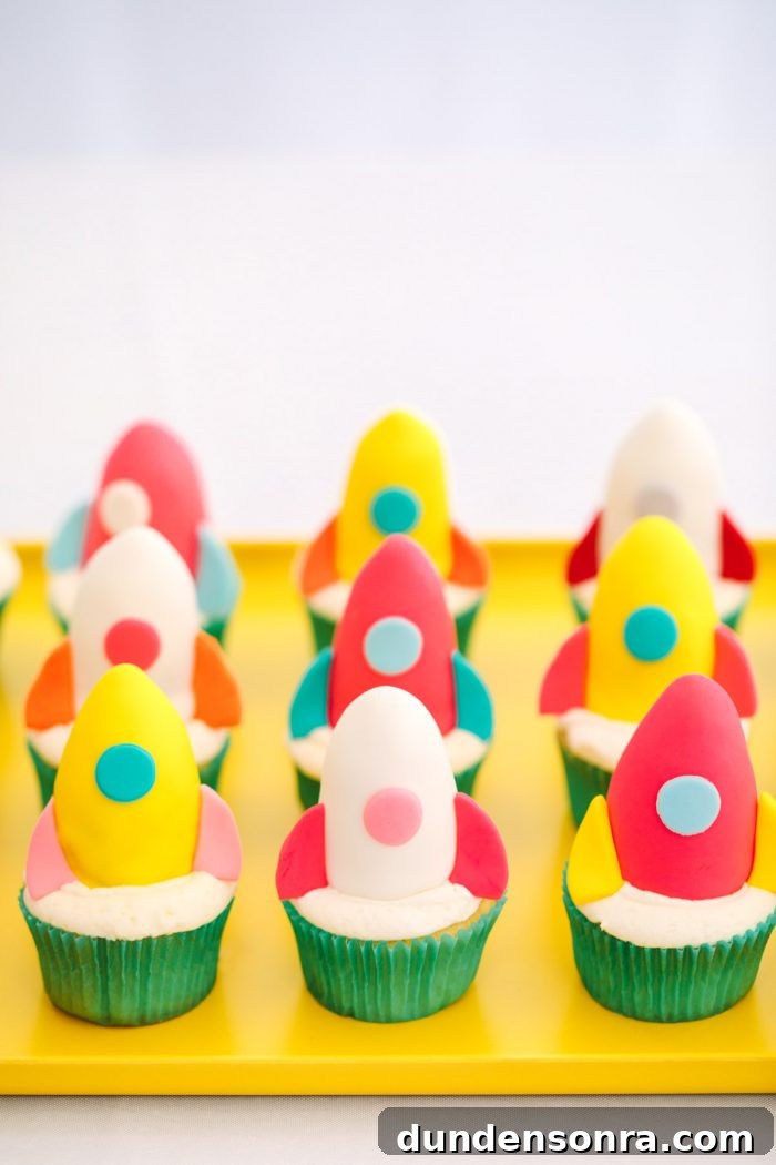 Space-Themed Cupcakes: Step-by-Step Recipe & Decorating Tips 2 How To Make Rocket Ship Cupcakes