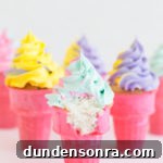 How To Make Colorful Ice Cream Cone Cupcakes