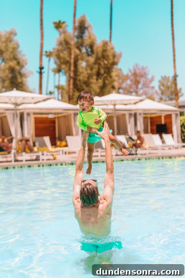 Weekend Getaway in Scottsdale: Friends, Food & Outdoor Fun 5 A little boy in a pool