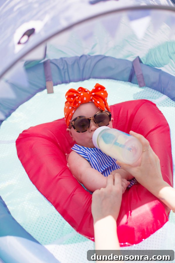 Weekend Getaway in Scottsdale: Friends, Food & Outdoor Fun 6 A baby in a floatie