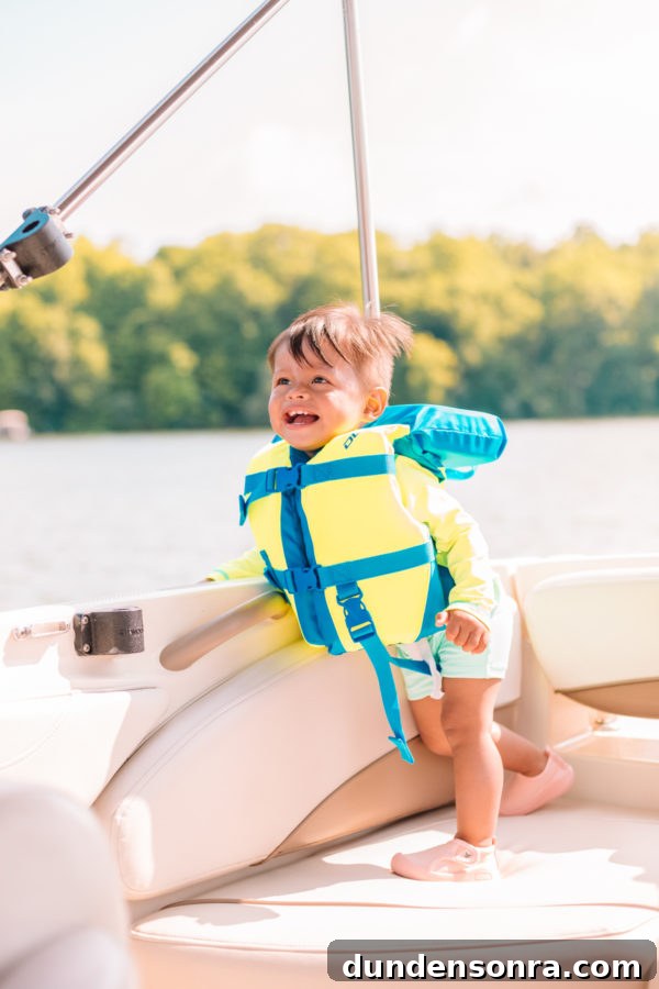 Family Lake Getaway: A Weekend of Fun, Fishing, and Relaxation 4 A little boy sitting on a boat