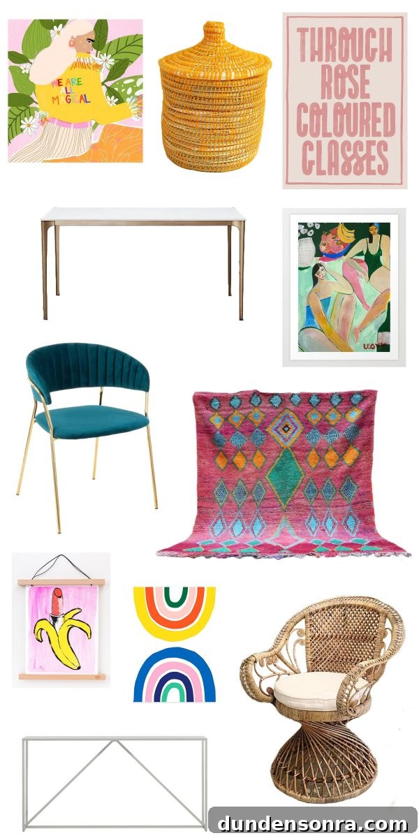 Colorful office decor