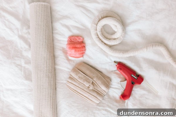 DIY Boho Fringe Wall Hanging: Step-by-Step Guide for Beginners 5 Craft materials on a bed