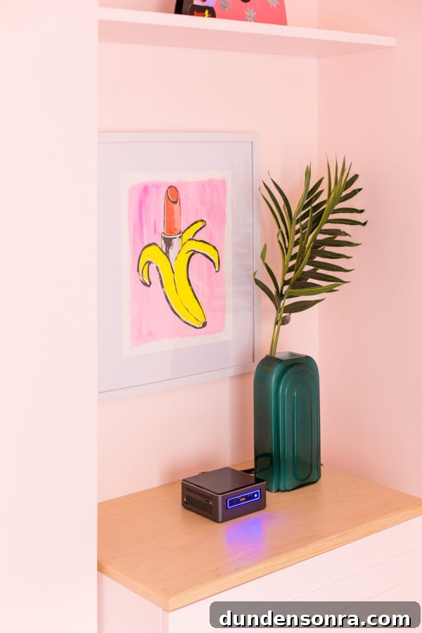 Plant and pink decor