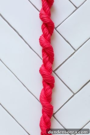 Twisted pink rope
