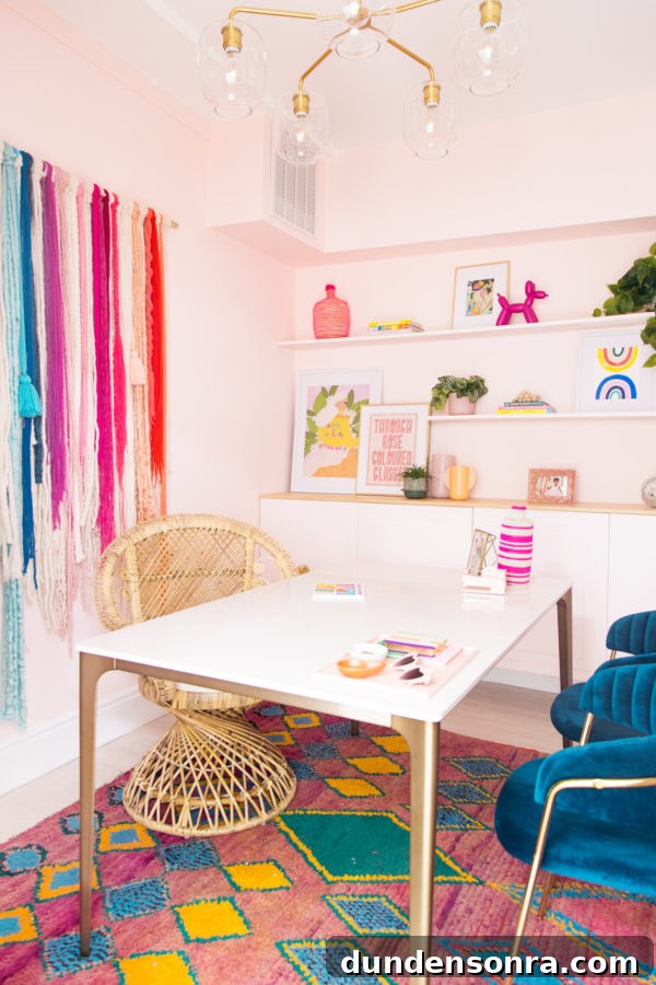 My Colorful Office Makeover