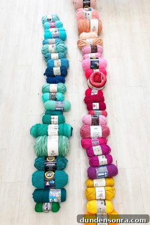 Colorful yarn