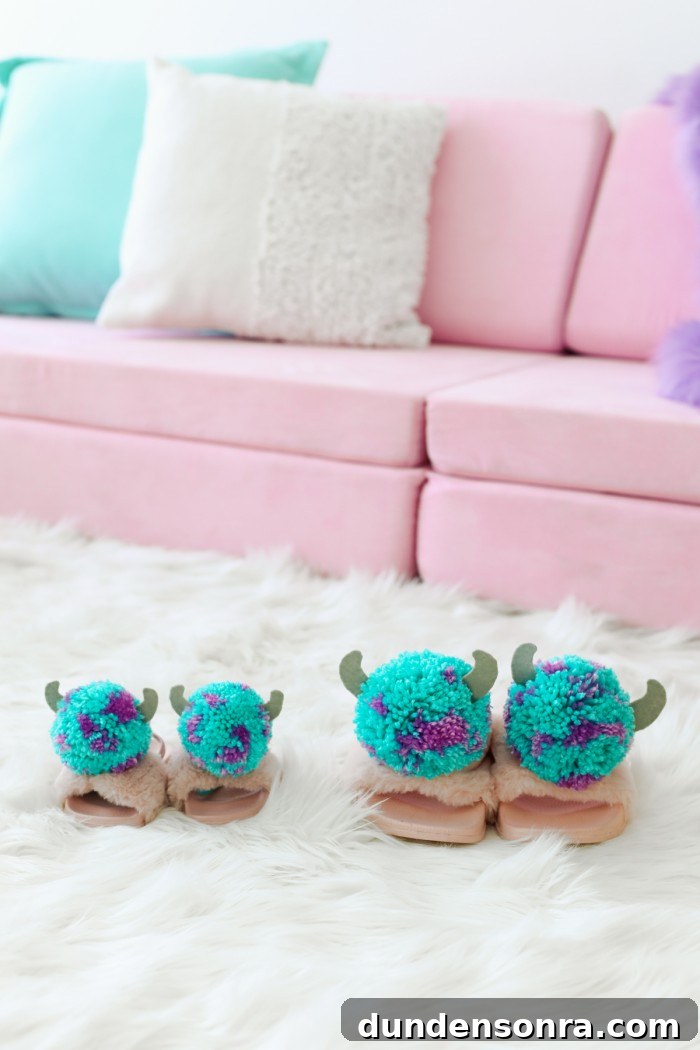 Sully Monster's Inc Pom Pom slippers