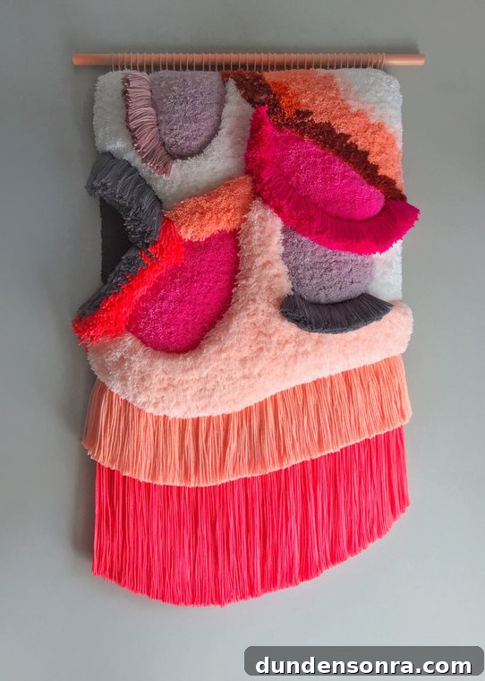 Colorful knit rug