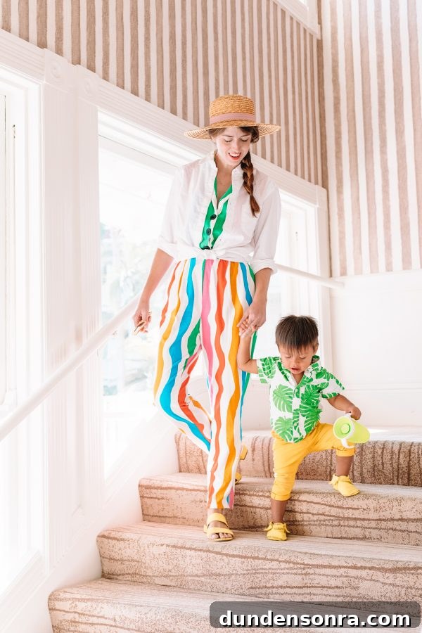 Our Family Getaway to Coronado Island: Top Things to Do 8 Two people walking down stairs